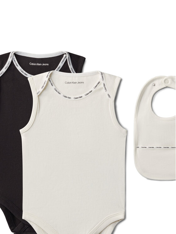 Calvin Klein Calvin Klein Комплект тишърт и панталонки LVCKSJN03Y Екрю Regular Fit