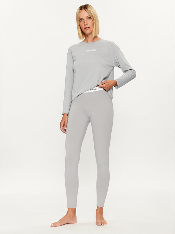 United Colors Of Benetton United Colors Of Benetton Μπλούζα πιτζάμας 30963M04S Γκρι Regular Fit