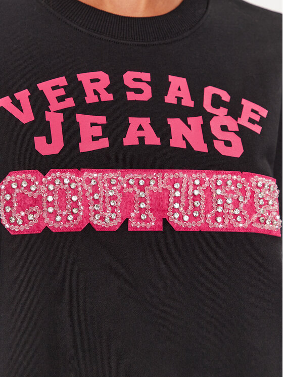 Versace Jeans Couture Versace Jeans Couture Majica dugih rukava 75HAIE07 Crna Regular Fit