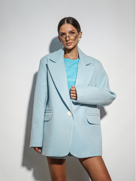 LilaLou LilaLou Marynarka Nesto Niebieski Oversize