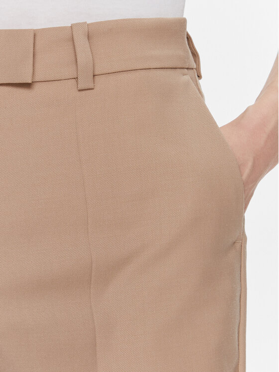 IVY OAK IVY OAK Hlače iz tkanine Polina IO115166 Bež Straight Fit