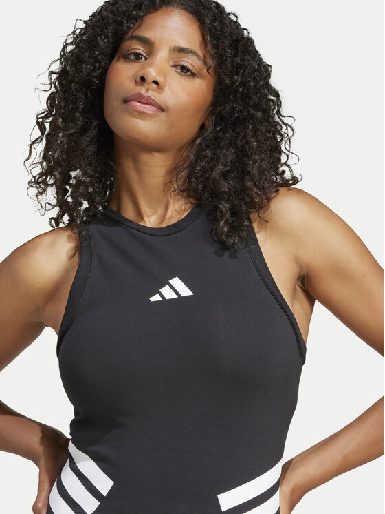adidas adidas Marškinėliai Future Icons 3-Stripes JC5418 Juoda Slim Fit