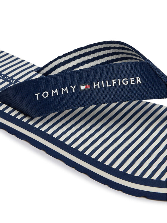 Tommy Hilfiger Tommy Hilfiger Japonki Th Ithaca Stripe Summer Sandal FW0FW09192 Granatowy