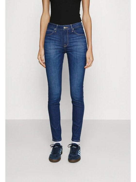Lee Lee Jeansy SCARLETT HIGH Niebieski Slim Fit