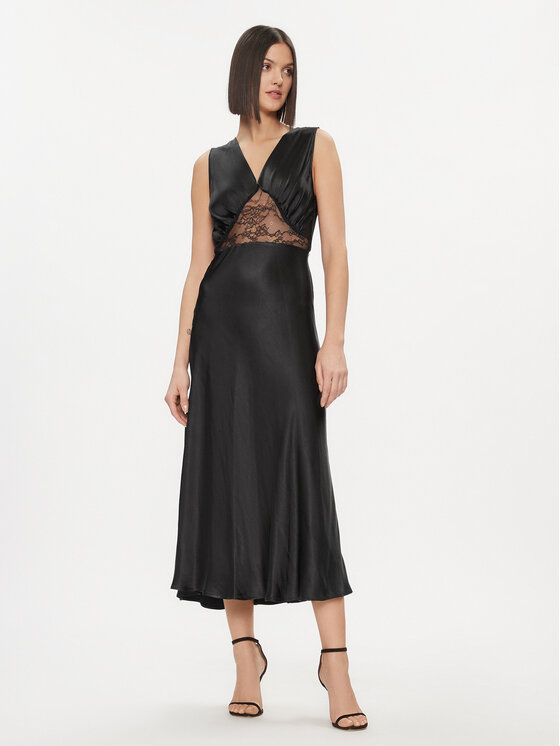 Please Please Coctailkleid A1XQXP1000 Schwarz Regular Fit