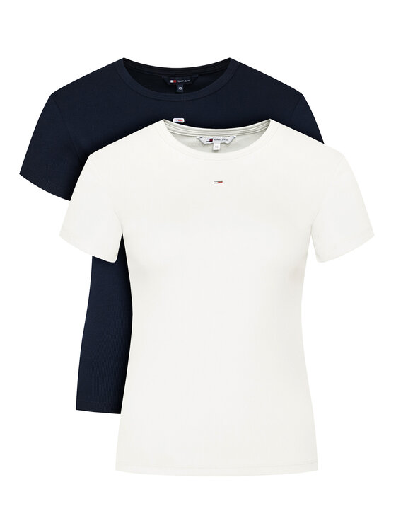 Tommy Jeans Set de tricouri DW0DW21430 Colorat Slim Fit