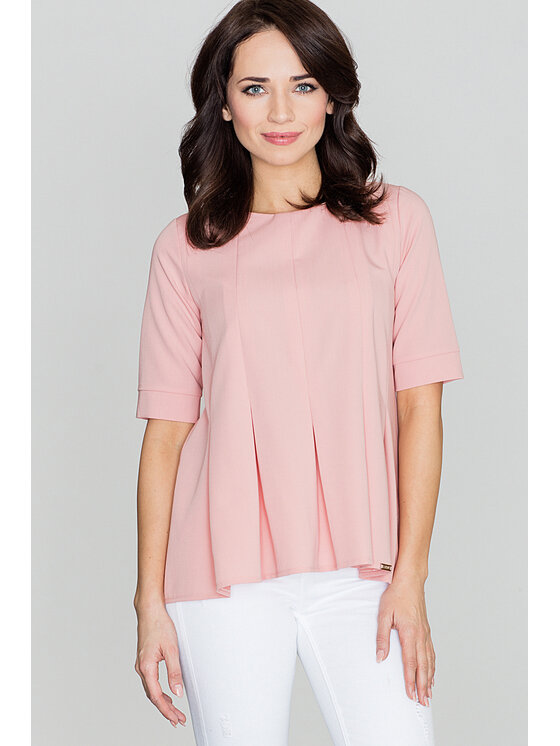 Lenitif Lenitif Blúzka K370 Ružová Regular Fit