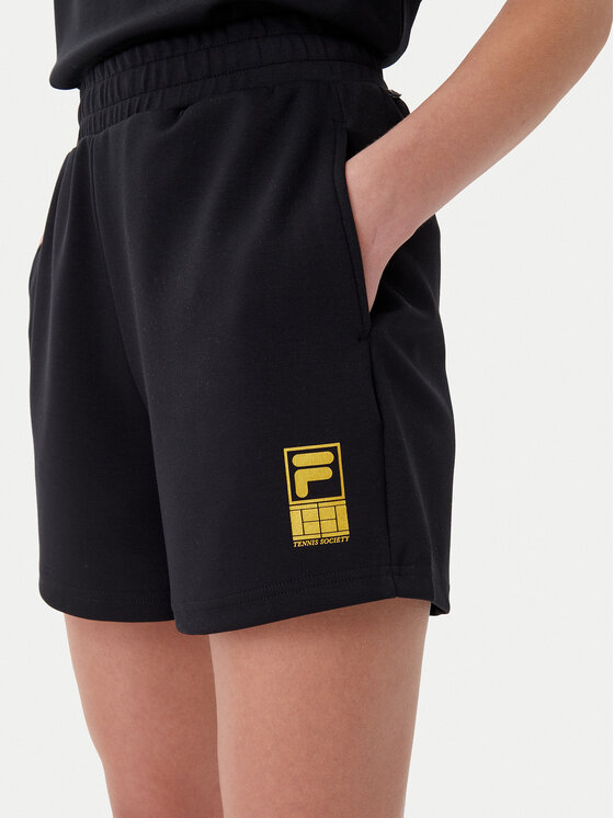 Fila Fila Sportske kratke hlače Lisakovsk FAW1047 Crna Loose Fit