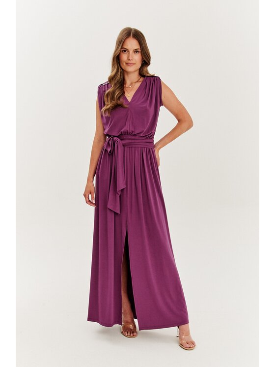 NAOKO NAOKO Sukienka codzienna Midnight Dahlia Fioletowy Regular Fit