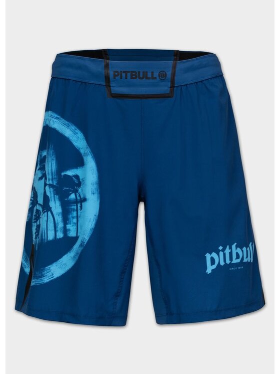 PITBULL PITBULL Szorty sportowe LOGO PALMS Niebieski Regular Fit
