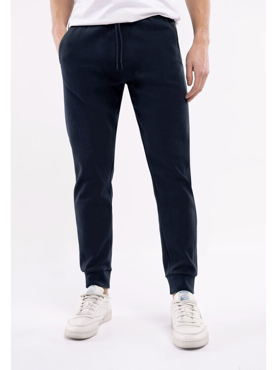 Volcano Volcano Spodnie dresowe N-BEN Granatowy Regular Fit