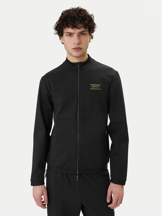 EA7 Emporio Armani EA7 Emporio Armani Džemperis ar kapuci 7M001334 AF16658 UC001 Melns Regular Fit