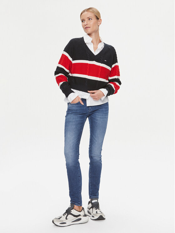 Tommy Jeans Tommy Jeans Svetr DW0DW15941 Barevná Regular Fit