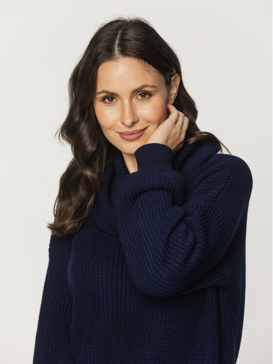 Willsoor Willsoor Sweter 66100 Granatowy Loose Fit