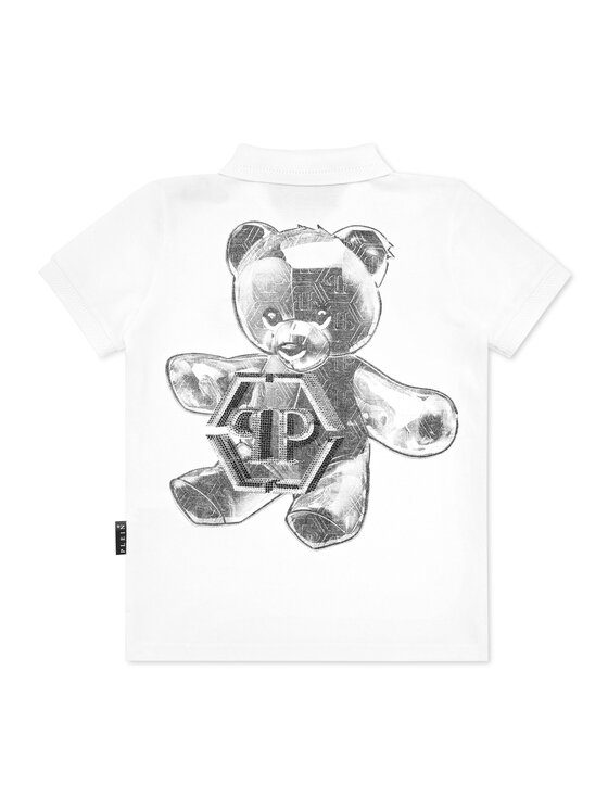 PHILIPP PLEIN PHILIPP PLEIN Polo 19739 Biały Slim Fit