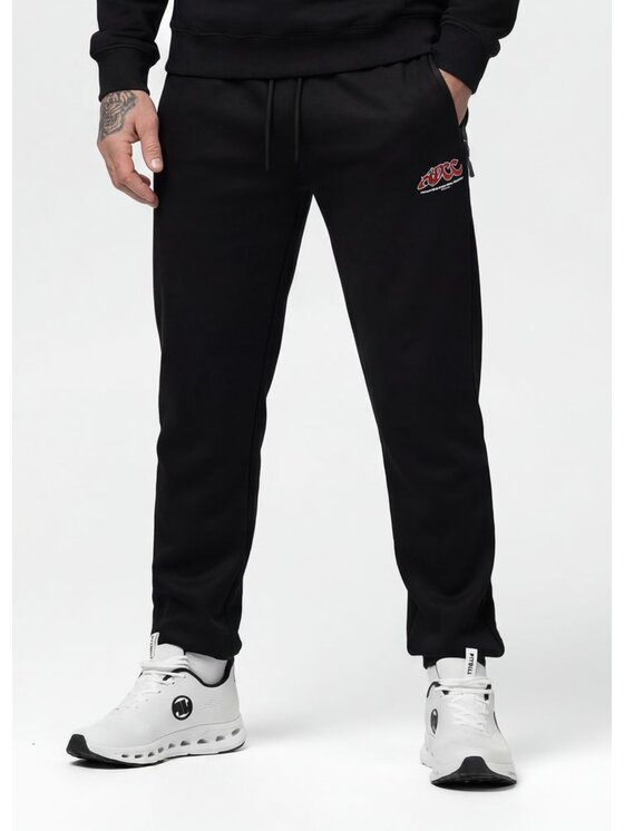 PITBULL PITBULL Spodnie dresowe ADCC SMALL LOGO NUGGET Czarny Regular Fit