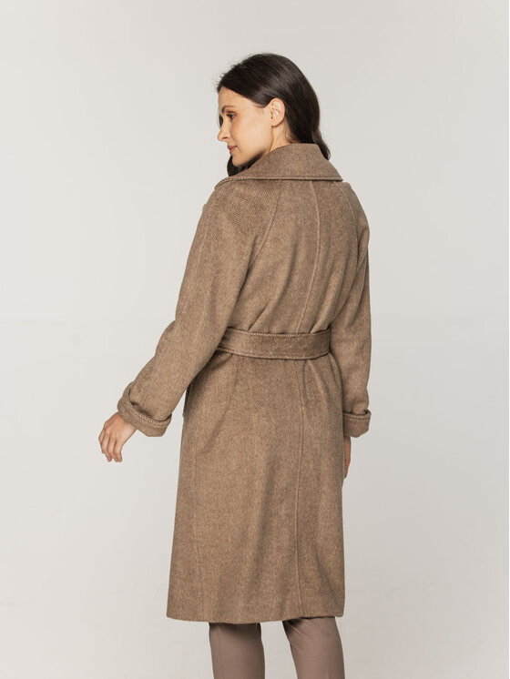 Willsoor Willsoor Płaszcz zimowy 65361 65362 Brązowy Regular Fit