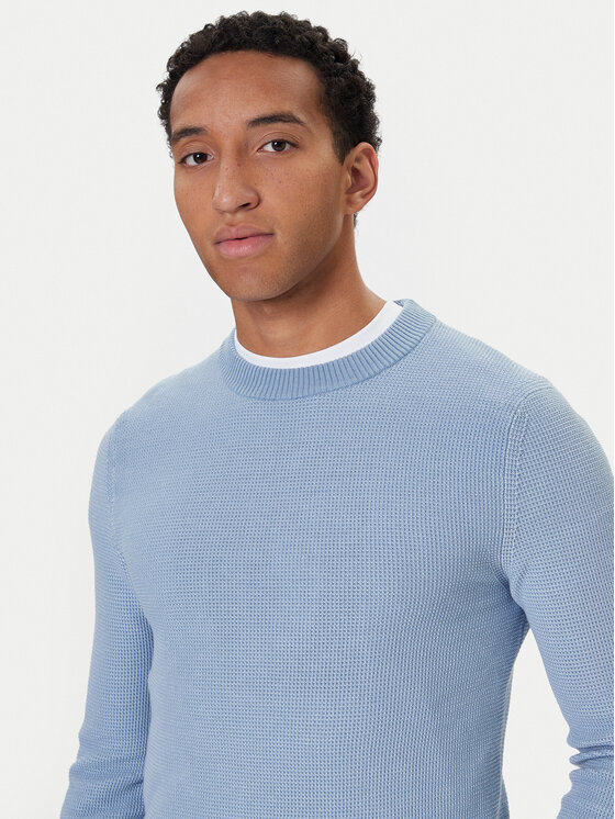 BOSS BOSS Džemper Klapok 50548673 Svijetloplava Regular Fit