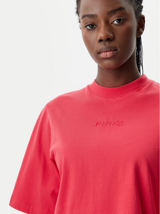 PINKO PINKO T-Shirt 104604 A2F8 O57 Czerwony Regular Fit
