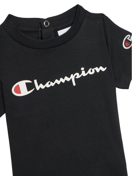 Champion Champion Set tricou și pantaloni scurți 307055 Negru Regular Fit