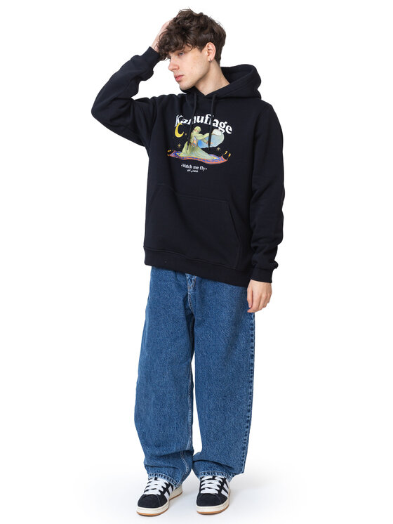 Kamuflage Kamuflage Bluza Get High Czarny Comfortable Fit