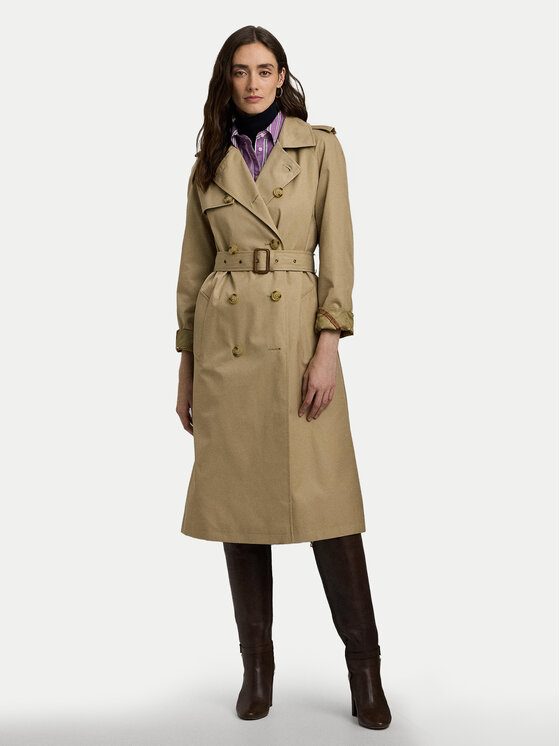 Lauren Ralph Lauren Trenčkot 297951259003 Béžová Straight Fit