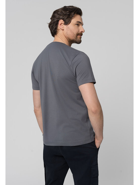 Volcano Volcano T-Shirt T-MOUNTI Szary Regular Fit