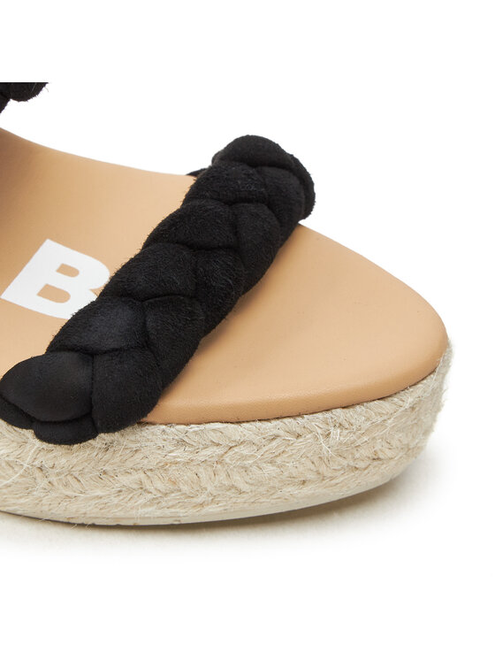 Manebi Manebi Espadrilles Hamptons Two Braided Bands Wedge Espadrilles K 1.0 WE Fekete
