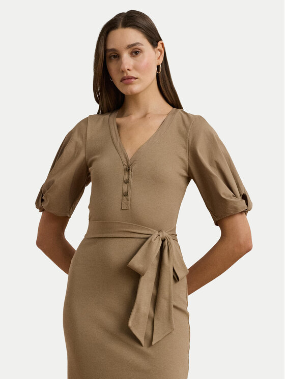 LAUREN RALPH LAUREN LAUREN RALPH LAUREN Rochie de zi 250964070002 Bej Slim Fit