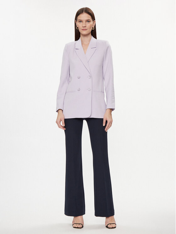 Maryley Maryley Spodnie materiałowe 24EB587/43BL Granatowy Relaxed Fit