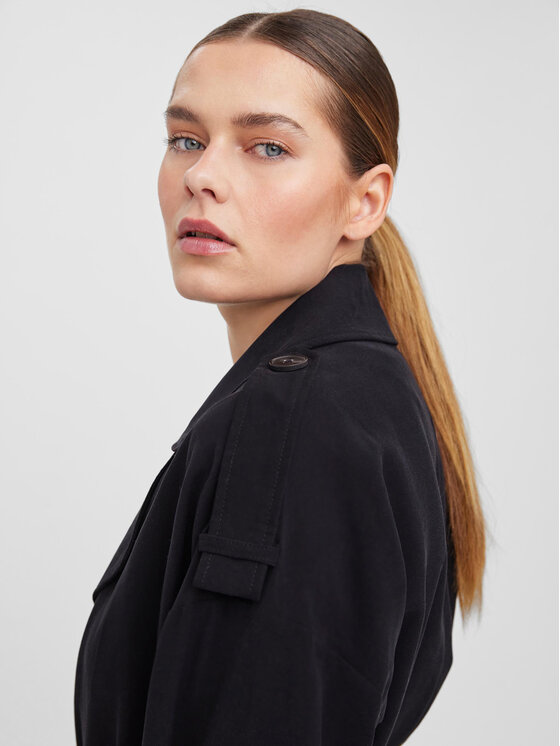 Vero Moda Vero Moda Trenčas Bella 10252979 Juoda Relaxed Fit
