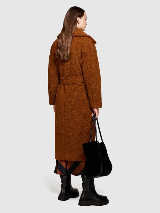 Sisley Sisley Παλτό μεταβατικό 2XFQLN033 Καφέ Comfort Fit