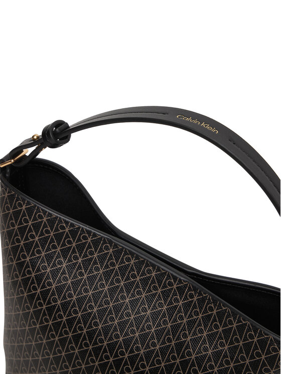 Calvin Klein Calvin Klein Handtasche Emblem Aop Sm Bucket Crossbody LV04F3506G Schwarz