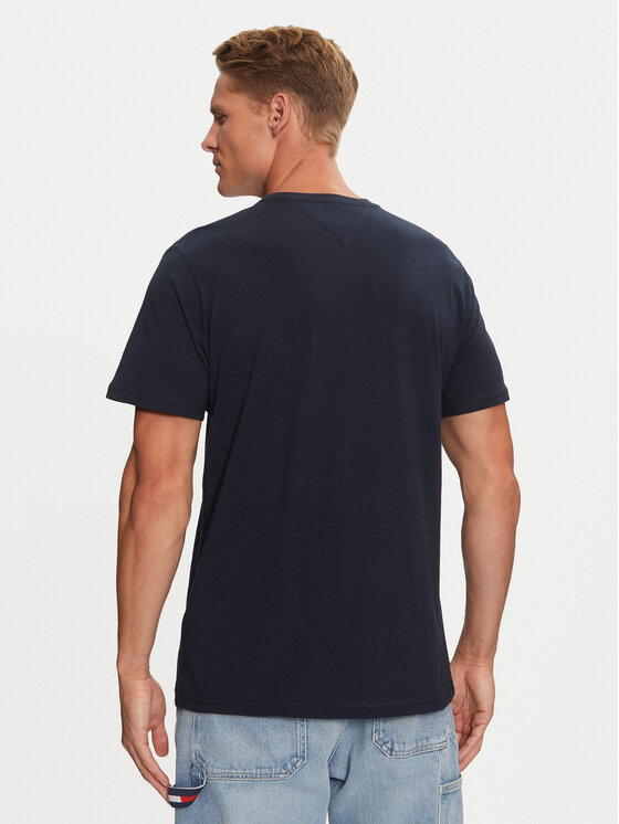 Tommy Jeans Tommy Jeans T-shirt Essential Flag DM0DM20740 Tamnoplava Slim Fit
