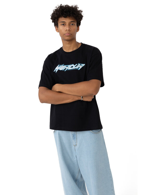 Mercur Mercur T-Shirt Future Czarny Comfortable Fit