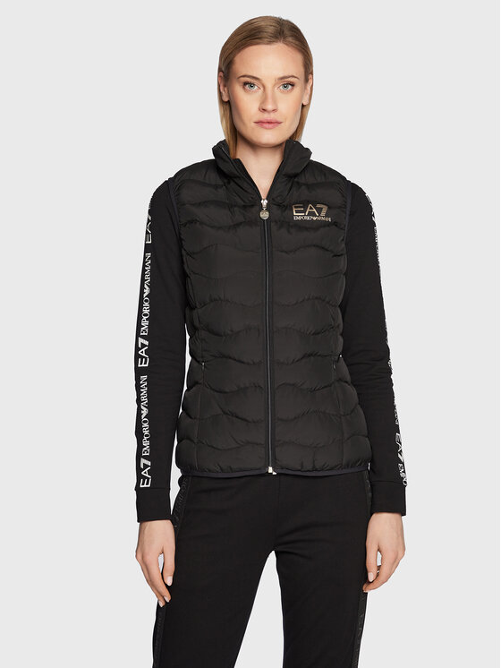 EA7 Emporio Armani Vestă 8NTQ08 TNF8Z 0200 Negru Regular Fit