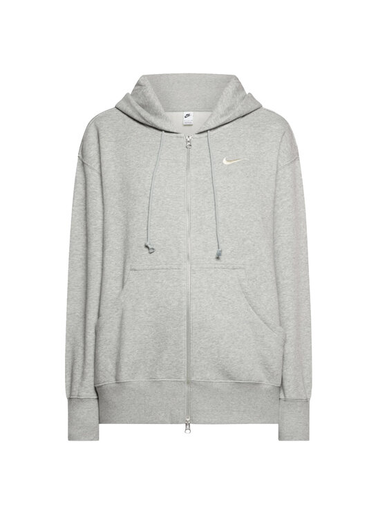 Nike Nike Bluza NSW Wmns Phoenix Fleece Oversized Full-Zip Hoodie Szary Regular Fit