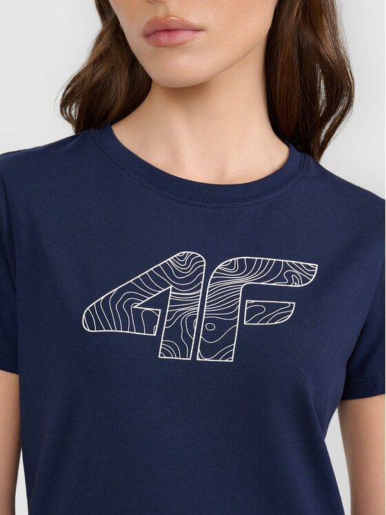 4F 4F T-Shirt 4FWMM00TTSHF3309-31S Granatowy Active Fit