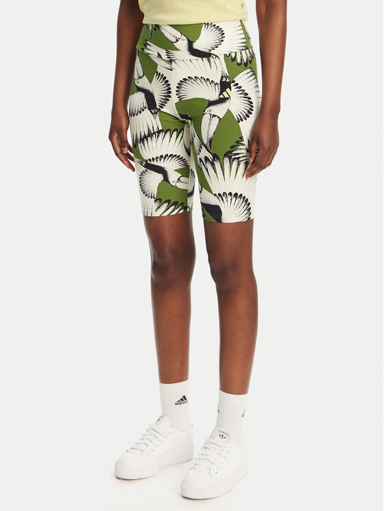 adidas adidas Pantaloni scurți ciclism FARM JD6286 Verde Slim Fit