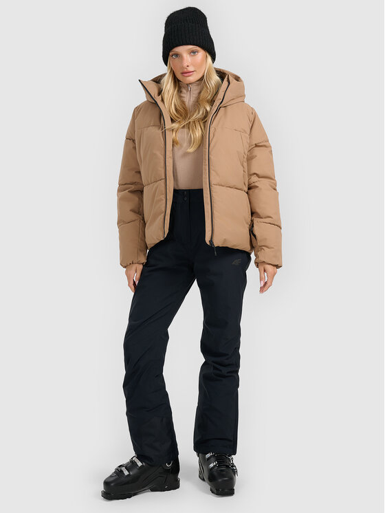4F 4F Kurtka narciarska SKIWEAR Brązowy jasny Regular Fit