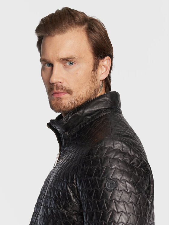 Giacca di pelle 222 042 Nero Regular Fit