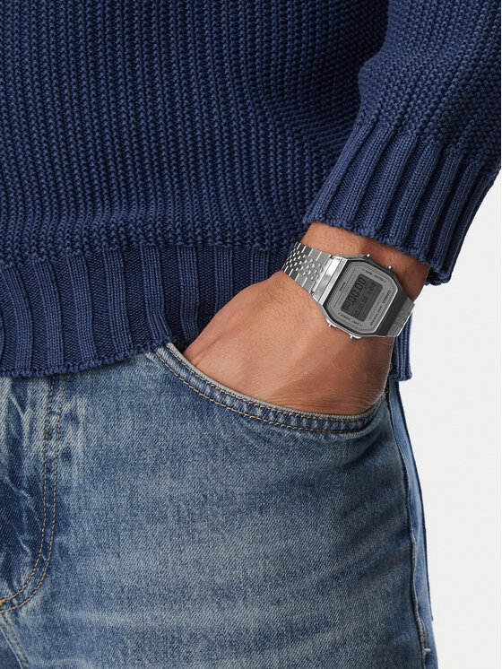 Casio Casio Zegarek Vintage ABL-100WE-7AEF Srebrny