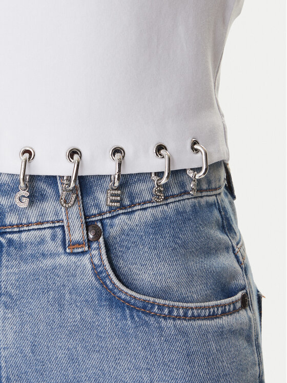 Guess Guess Marškinėliai W6GP11 K2933 Balta Regular Fit