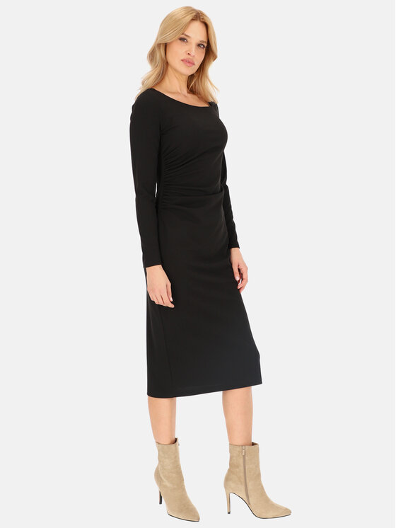 L’AF L’AF Sukienka koktajlowa Uno Czarny Slim Fit