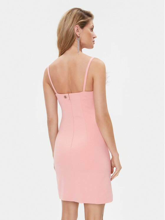 TWINSET TWINSET Cocktail obleka 232TP2490 Roza Slim Fit
