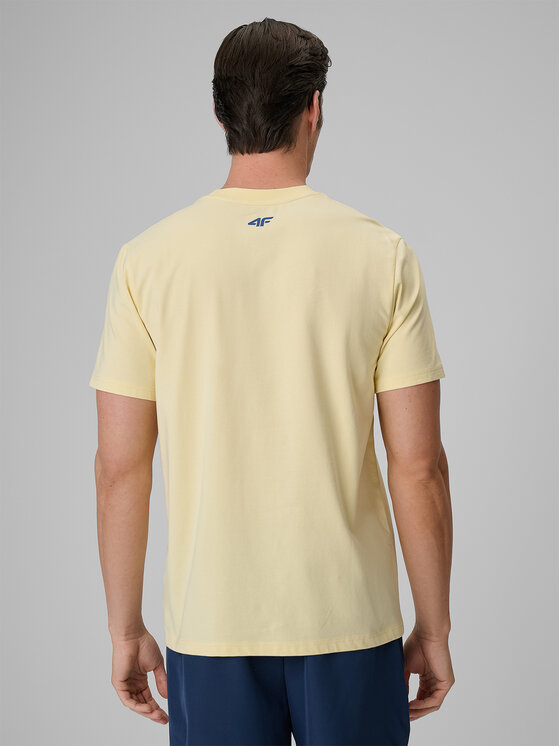 4F 4F T-Shirt CATCH THE WAVE Żółty jasny Regular Fit