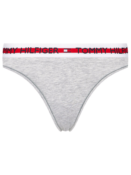 Tommy Hilfiger Tommy Hilfiger Kalhotky string Thong UW0UW02458 Šedá