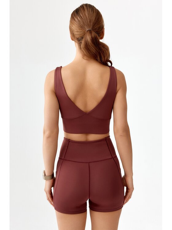 ROUGH RADICAL ROUGH RADICAL Biustonosz sportowy SPORTS BRA HAMPTONS Bordowy