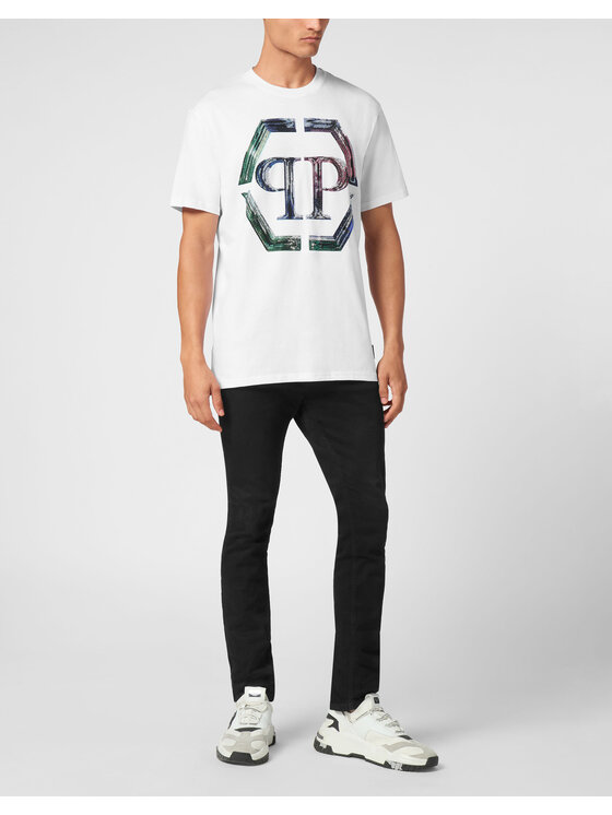 PHILIPP PLEIN PHILIPP PLEIN T-Shirt 9565 Biały Regular Fit