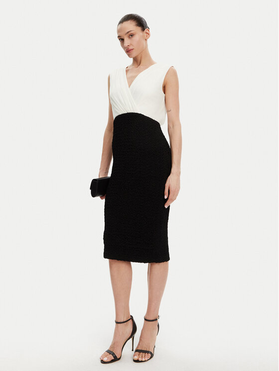 DKNY DKNY Koktel haljina DD4KWD80 Crna Slim Fit